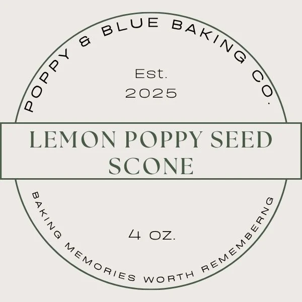 Lemon Poppy Seed Scone package label